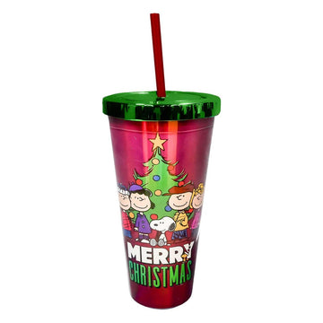 Kellis Gifts Christmas cup 20 oz Tall Peanuts Christmas cup Charlie Brown Christmas Foil 20 oz Cup and Ceramic MUG